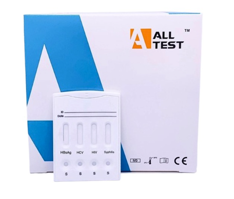 HBsAG/HCV/HIV Syphilis combo (rapid test cassette)