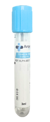 Tubo celeste 3ml 3,2% citrato