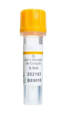 Microtubo amarillo con gel 0.5ml