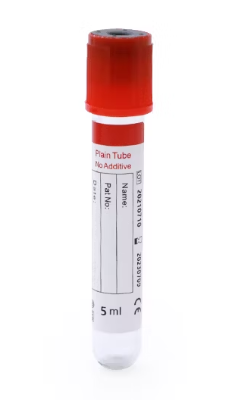 Tubo tapa roja sin anticoagulante con activador del coagulo 4ml