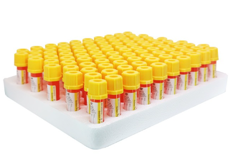 Microtubo amarillo con gel 0,5ml pediátrico