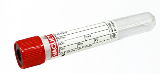 Tubo tapa roja sin anticoagulante 9ml